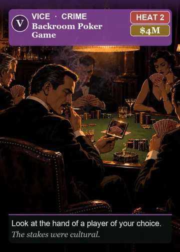 Backroom Poker Game card