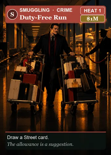 Duty-Free Run card