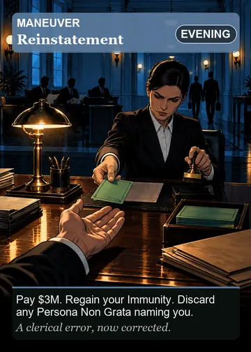 Reinstatement card